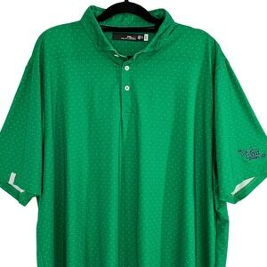 RLX Ralph Lauren Polo Shirt Men's XXL Green Golf French Lick Resort Performance